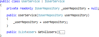 Dependency Injection, C#, Junior Developer, userRepositiory, UserService, GetAllUsers - servocode.com